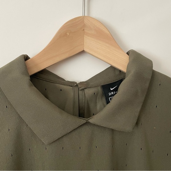 NWT NIKE Green High Neck Collared Polo XL - Picture 2 of 10